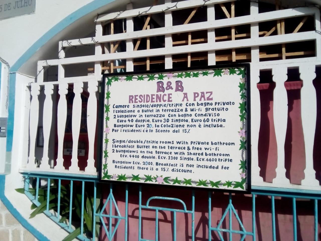 Residence A Paz Sal Rei Zewnętrze zdjęcie